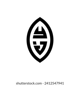 YJ line geometric monogram with high quality professional design that will print well