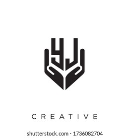 yj logo design vector icon symbol luxury