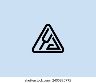 YJ logo design vector template