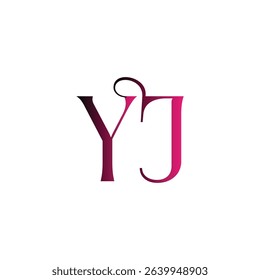 YJ modern minimalist wordmark logo featuring clean typography and timeless initials. Perfect for businesses seeking a sleek, professional identity with lasting visual appeal and versatility.