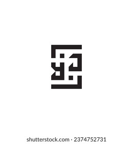 YJ square concept retro logo in high quality professional design that will print well across any print media
