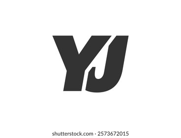 YJ Techno Editable Font Logo For Corporate Branding. Bold, Futuristic Design With Unique Typographic Ideas. Minimal Custom Type And Dynamic Letter Variations For Promotion, Printing, And Book Titles