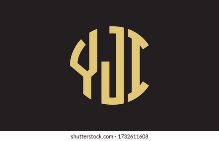 Vorlage für das Logo des YJI-Circle Abstract Monogram Letter Vector
