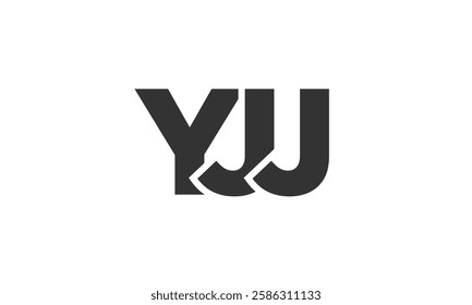 YJJ logo design template with strong and modern bold text. Initial based vector logotype featuring simple and minimal typography. Trendy company identity ideal for businesses brand presence.