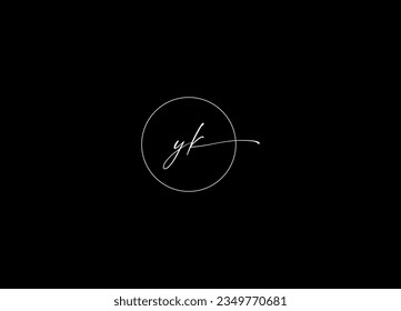 YK Diseño inicial del logotipo y logotipo de la empresa