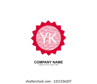 YK initial logo template vector