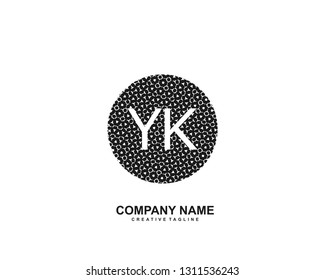 YK initial logo template vector