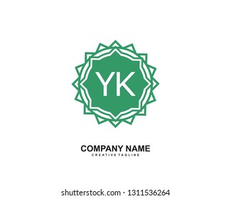 YK initial logo template vector
