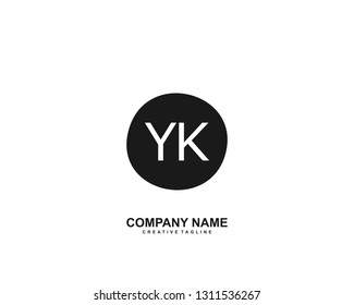 YK initial logo template vector