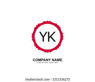 YK initial logo template vector