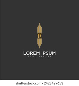 YK initial monogram business logo