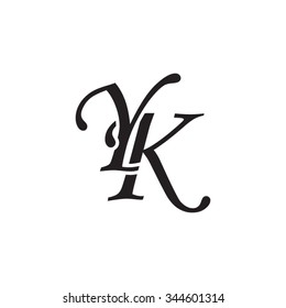 Yk Initial Monogram Logo Stock Vector (Royalty Free) 344601314