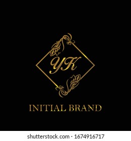 YK Initial wedding logo template vector