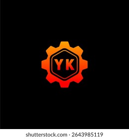 YK Initials Tech Logo Vector Art Icons and Graphics
