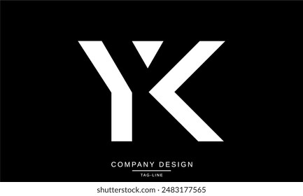 YK, KY Abstract Letters Logo Monogram Design Font Icon