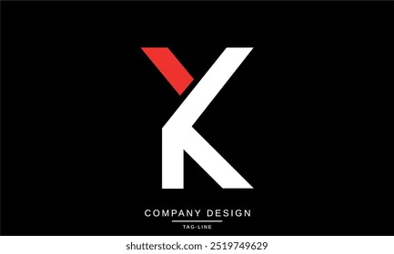 YK, KY Abstract Letters Logo Monogram Design