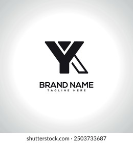YK KY Abstract Monogram Letter Logo Design. Initial Vector Symbol.