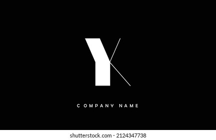YK, KY Alphabets Letters Logo Monogram