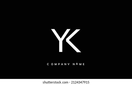 YK, KY Alphabets Letters Logo Monogram