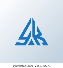 Diseño creativo del logo de la carta YK. Diseño único de YK.
