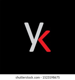 YK Letter monogram with abstrac concept style design