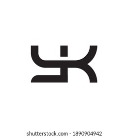 yk letter simple for logo company. a modern vector design