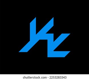 Logo de YK. Ilustración vectorial de la plantilla de diseño del logotipo de la letra. Carta abstracta. Monograma de la plantilla de diseño de logotipos de letras modernas. Firma de la carta. Vector de diseño de letras.