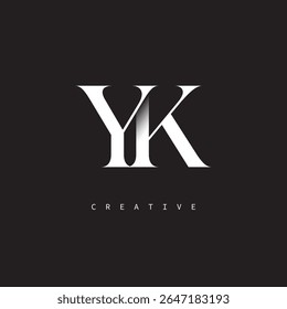 YK Monogram Logo Minimal Elegant Letter mark for Luxury, Fashion   Creative Brands	
