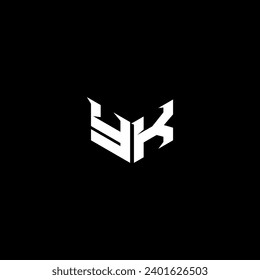 YK Premium emblem logo initial esport and gaming design concept