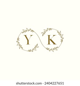 YK wedding infinity in elegant monogram with high quality professional design that will print well