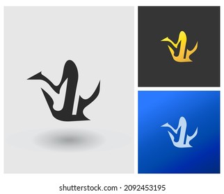 YK YC Letter shape monogram concept logo idea