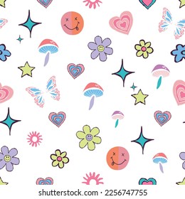 Yk2 fashion 2000s fashion seamless fabric design pattern