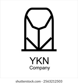 YKN KYN NYK logo design for business. Initial letter modern design for company business brand, simple minimal typography. Logo for invitation wedding and party. 