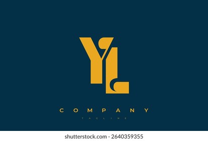 YL Abstract Geometric Logo Design. Modern and elegant logo design with simplistic typography elements, showcasing branding excellence.