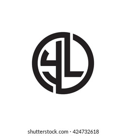 YL initial letters looping linked circle monogram logo