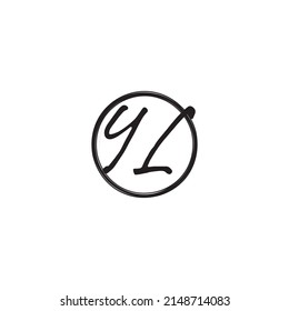 YL initial logo letters in high quality professional design that will print well across any print media