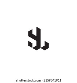 YL initial logo letters in high quality professional design that will print well across any print media