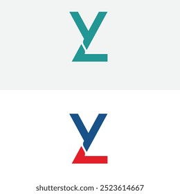Letras iniciales del logotipo de YL en diseño profesional de alta calidad que se imprimirán bien en cualquier medio impreso
