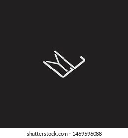 YL Initial Logo letters with rotate squere template