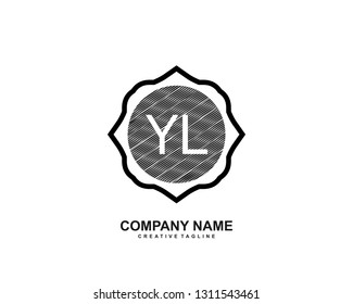 YL initial logo template vector