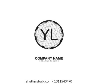 YL initial logo template vector