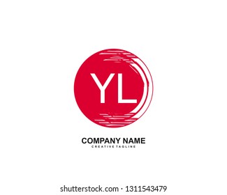 YL initial logo template vector