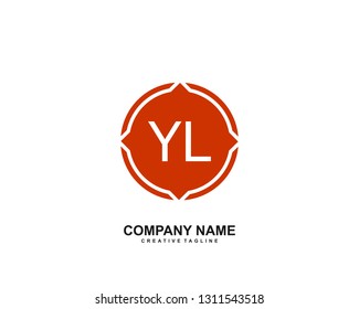 YL initial logo template vector
