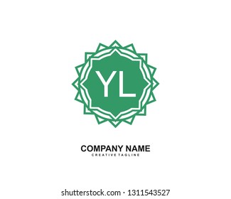 YL initial logo template vector