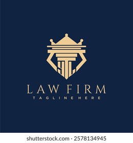 YL initial monogram logo for lawfirm vector design