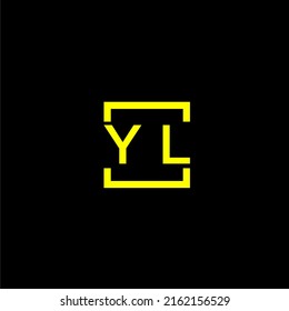 Yl Initial Monogram Logo Square Style Stock Vector (Royalty Free ...