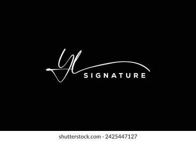 YL initials Handwriting signature logo. YL Hand drawn Calligraphy lettering Vector. YL letter real estate, beauty, photography letter logo design.