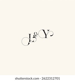YL letter elegancy and beauty in one look wedding caligraphic logo with monogram concept