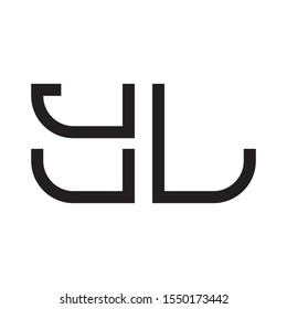 YL letter logo template vector icon design