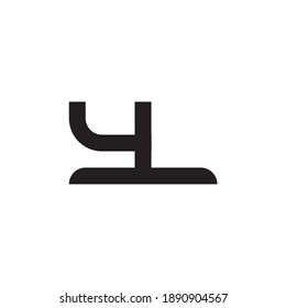 yl letter simple for logo company. a modern vector design